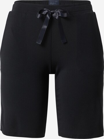 SCHIESSER Pajama Pants in Black: front