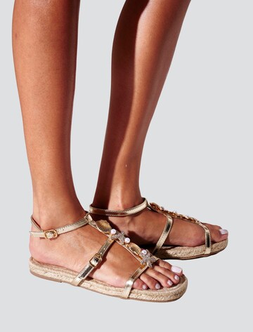 Sandales 'Starfish Espadrille' South Beach en or : devant