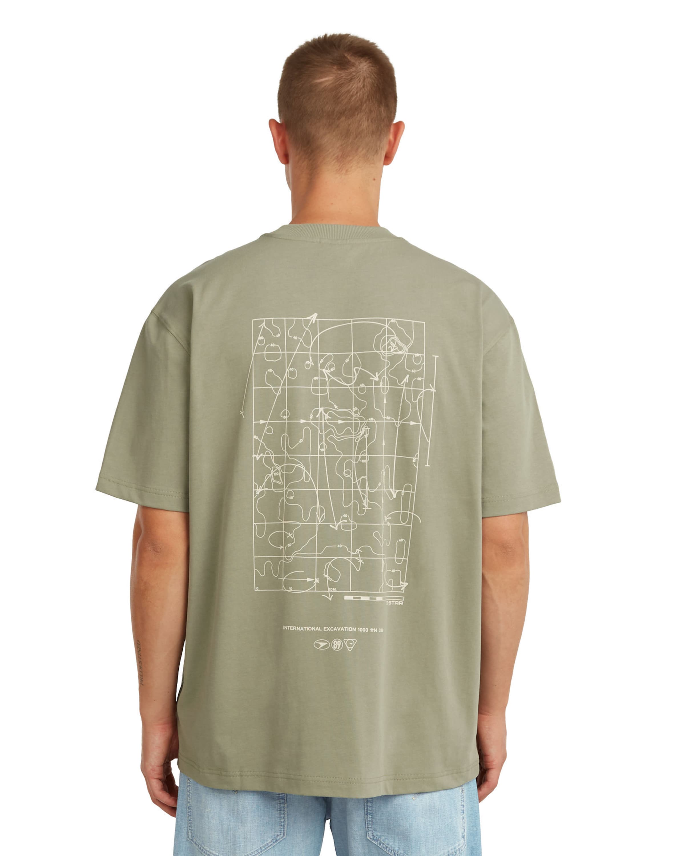 G-STAR Shirt 'Back Graphic Relaxed T-Shirt' in Groen