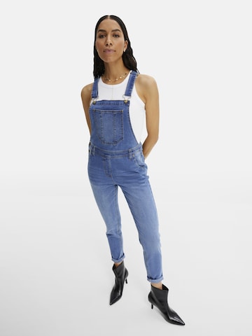bonprix Loosefit Tuinbroek jeans in Blauw: voorkant