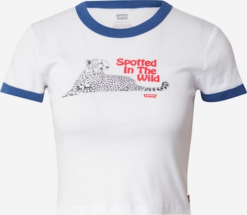 T-shirt 'Graphic Ringer Mini Tee' LEVI'S ® en blanc : devant