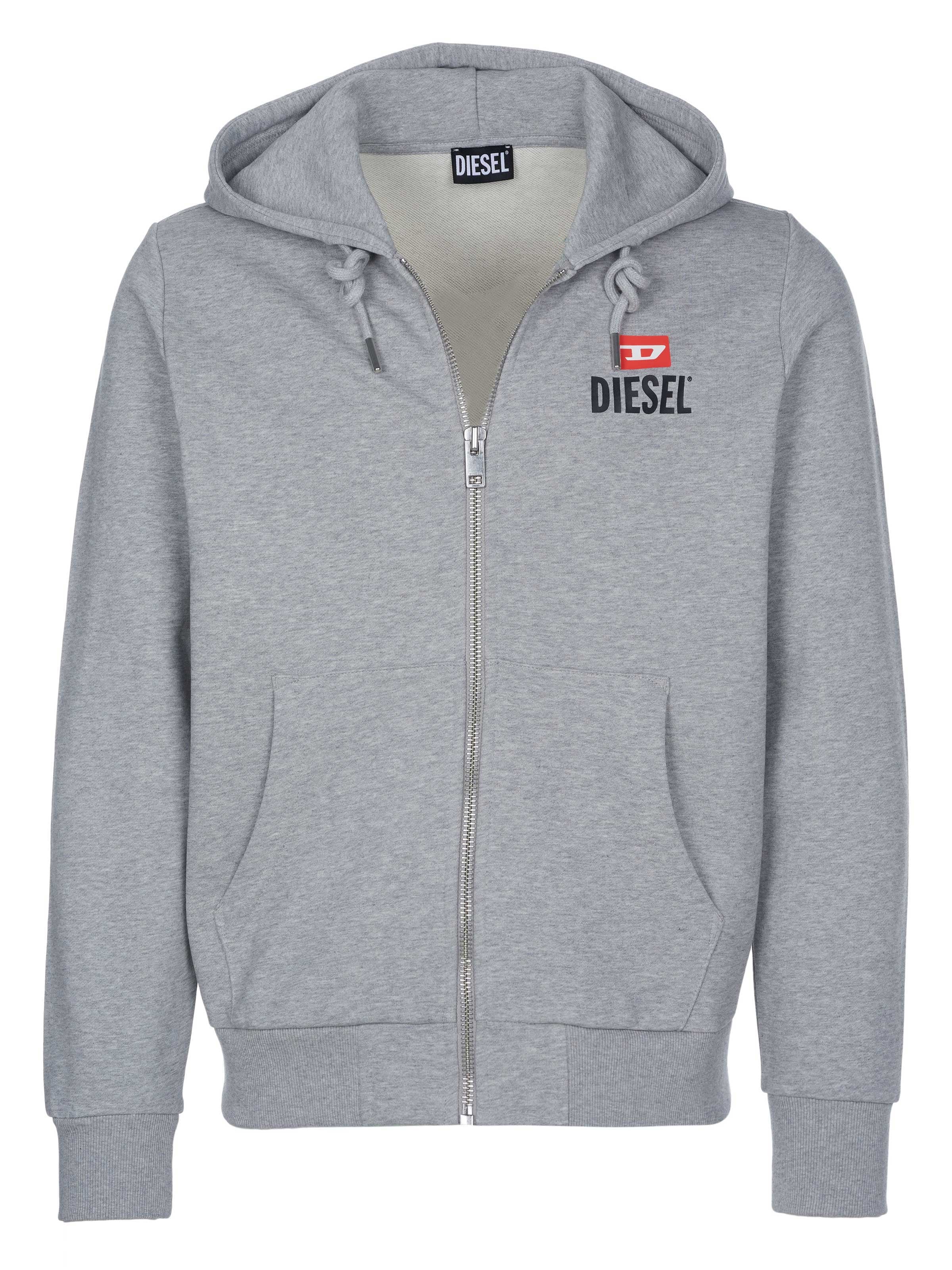 DIESEL Sweatjacke‌‌‌‌‌‌‌‌‌‌ in Grau: Vorderseite