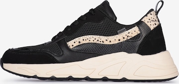 Baskets basses 'Charlie' POSH by Poelman en noir : devant