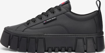 Tommy Jeans Matalavartiset tennarit 'VULC' värissä musta: etupuoli