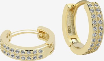 Akzent Earrings '"Ylva" aus 925 Sterlingsilber, rhodiniert, langlebig' in Gold: front