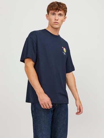Tricou de la JACK & JONES pe albastru: față