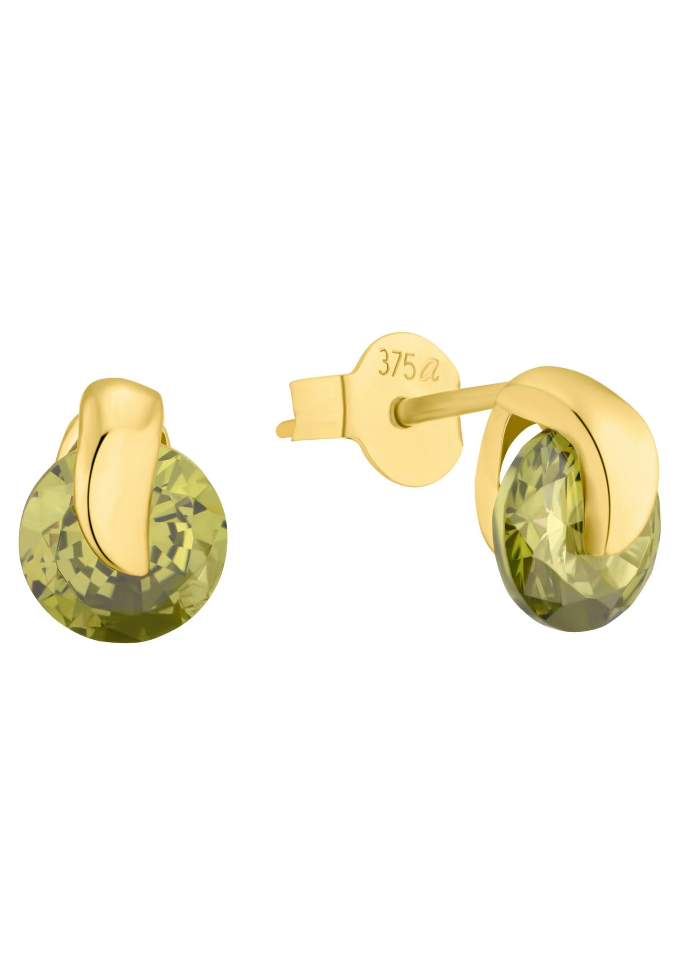 AMOR Ohrringe in Grün: Vorderseite