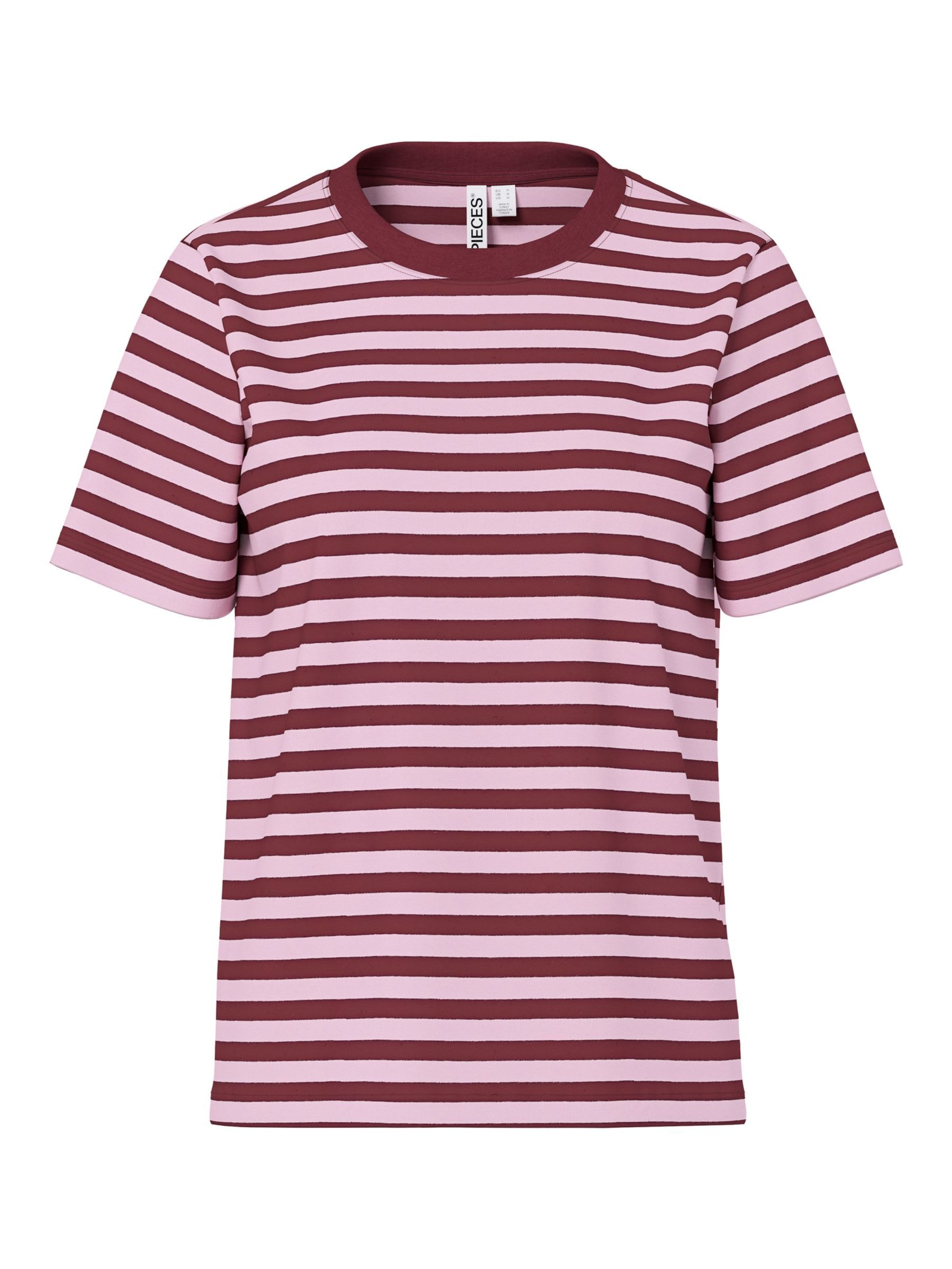 PIECES T-shirt 'PCRia' en rose / bourgogne, Vue avec produit