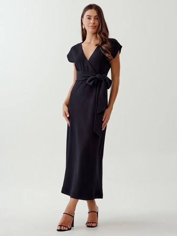 Robe 'ILENE' Tussah en noir : devant