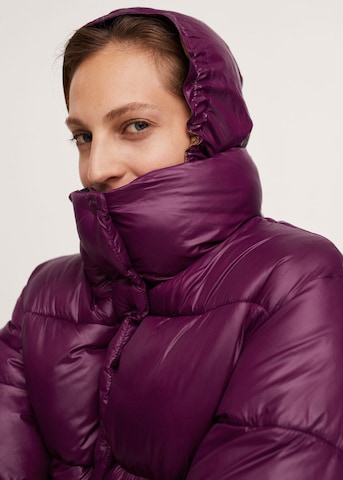 MANGO Winter Jacket 'Aspen' in Purple