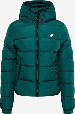 Superdry Winter Jacket in Green: front