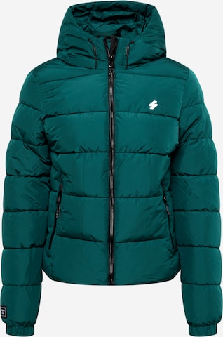 Superdry Winterjas in Groen: voorkant