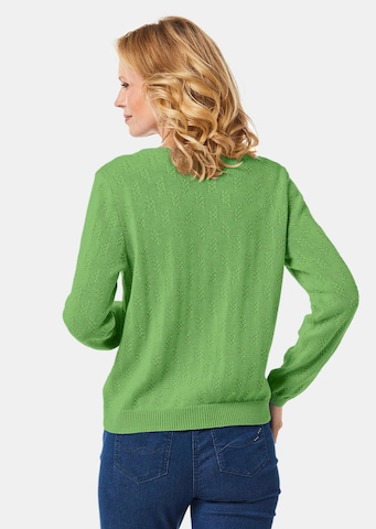 Goldner Strickjacke in Grün