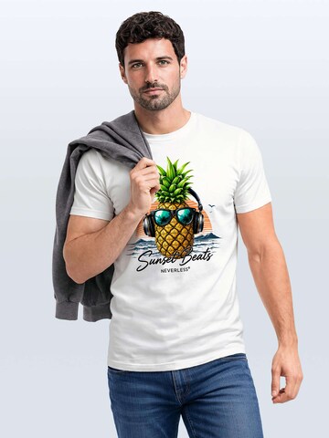 Neverless Shirt 'Sunset Beats' in White