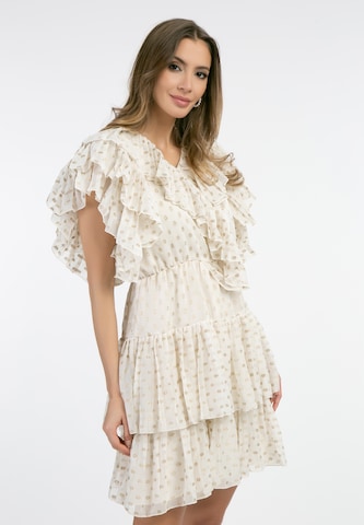 faina - Vestido 'Minya' em branco: frente