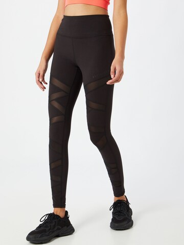 Skinny Pantalon de sport Superdry en noir : devant