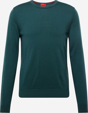 HUGO Sweater 'San Cedric-M1' in Green: front