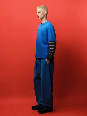 Baggy Pantalon Bershka en bleu