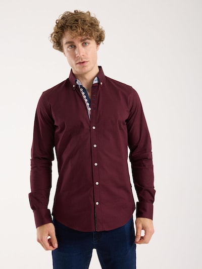 7Camicie Zakelijk overhemd 'Donatello Iconic Poplin Stretch Man Shirt Red' in de kleur Rood, Productweergave