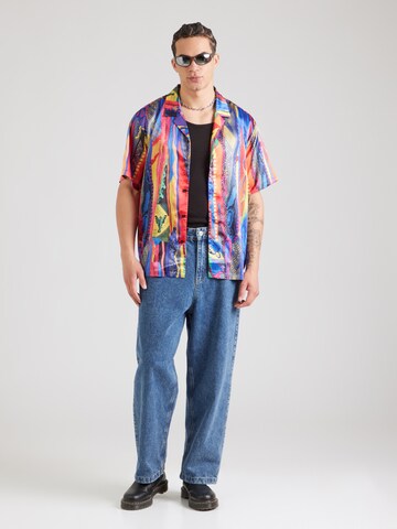 Carlo Colucci Comfort fit Button Up Shirt in Red