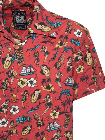 King Kerosin Regular Fit Hemd‌‌‌‌‌‌‌‌ in Rot