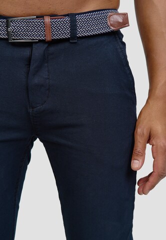 Regular Pantalon chino 'Massy' INDICODE JEANS en bleu