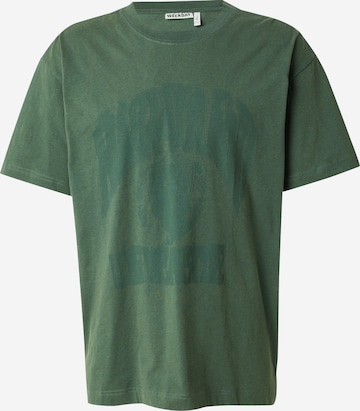 WEEKDAY Shirt in Groen: voorkant