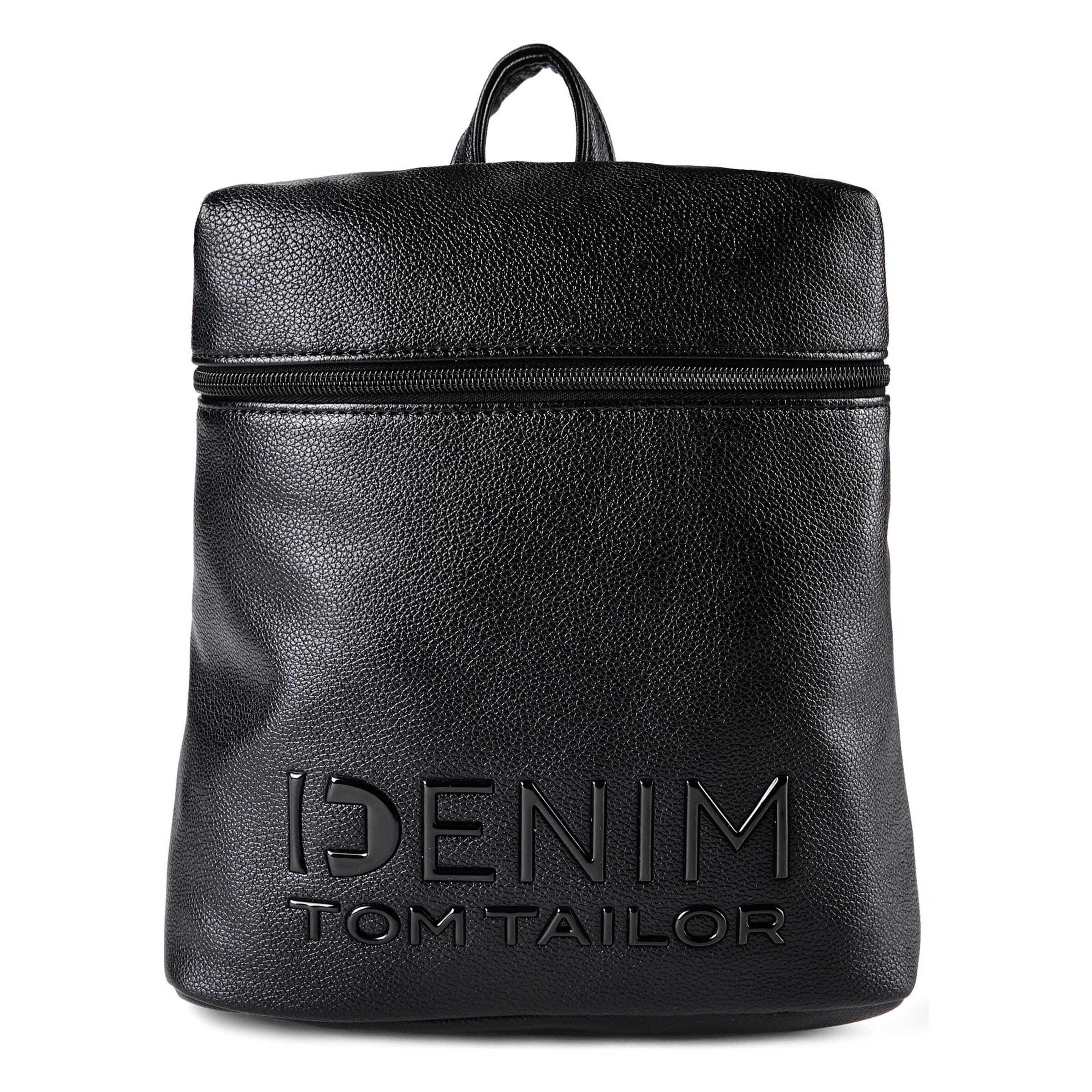 TOM TAILOR DENIM Rugzak 'Aveline City' in Zwart: voorkant