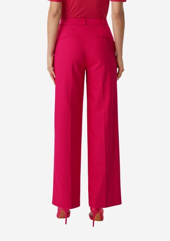 Wide Leg Pantalon à plis COMMA en rose : derrière