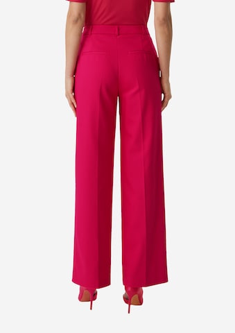 COMMA Wide leg Pantalon in Roze: terug