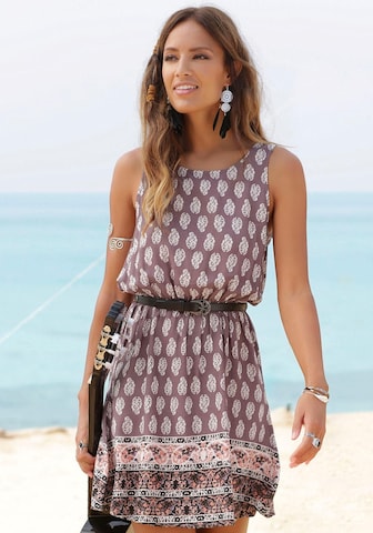 LASCANA Plážové šaty – fialová: přední strana