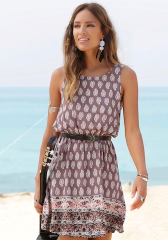 LASCANA Beach Dress in Purple: front