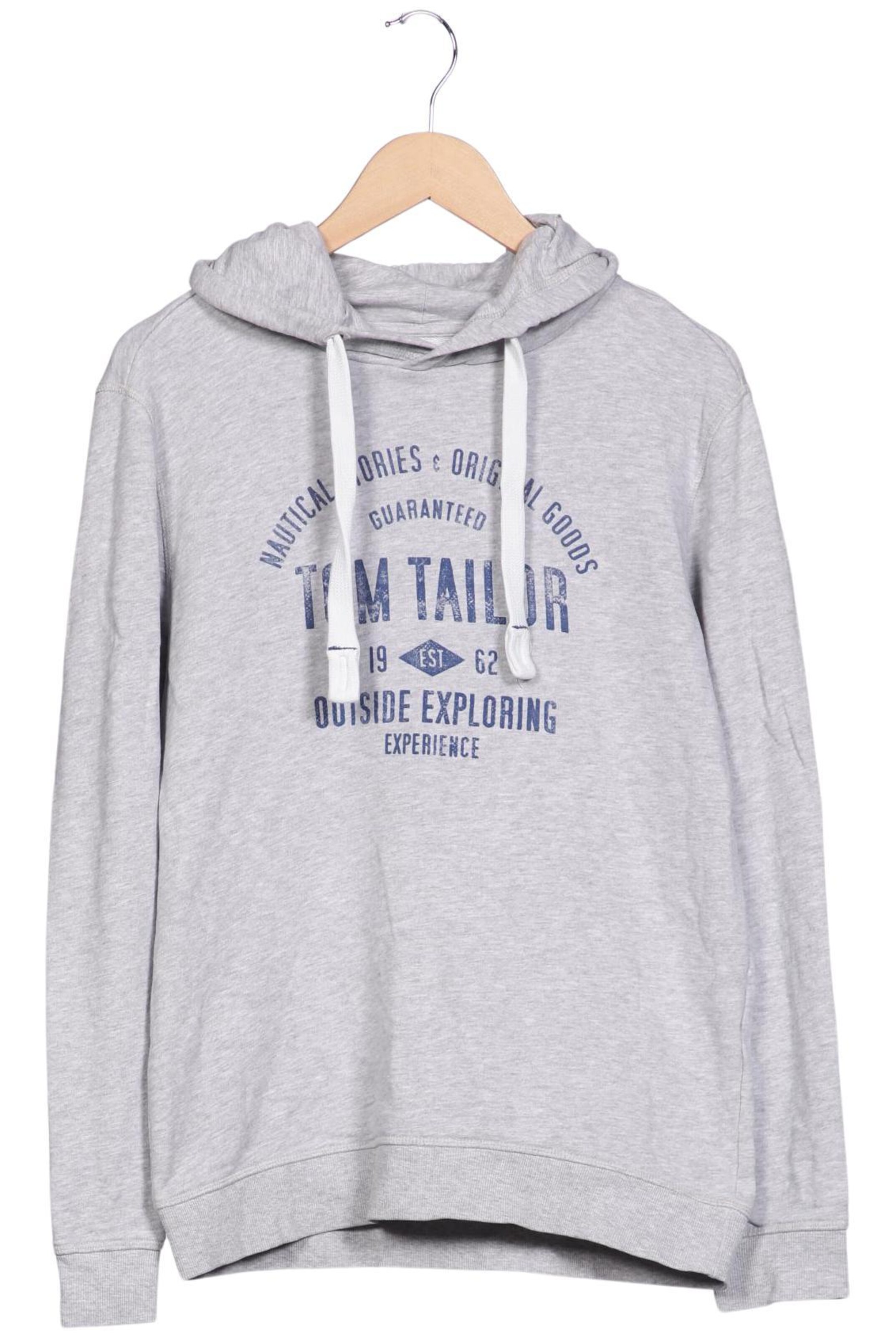 TOM TAILOR Kapuzenpullover L in Grau: Vorderseite