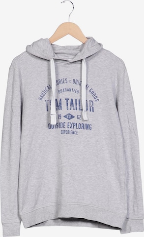 TOM TAILOR Kapuzenpullover L in Grau: Vorderseite