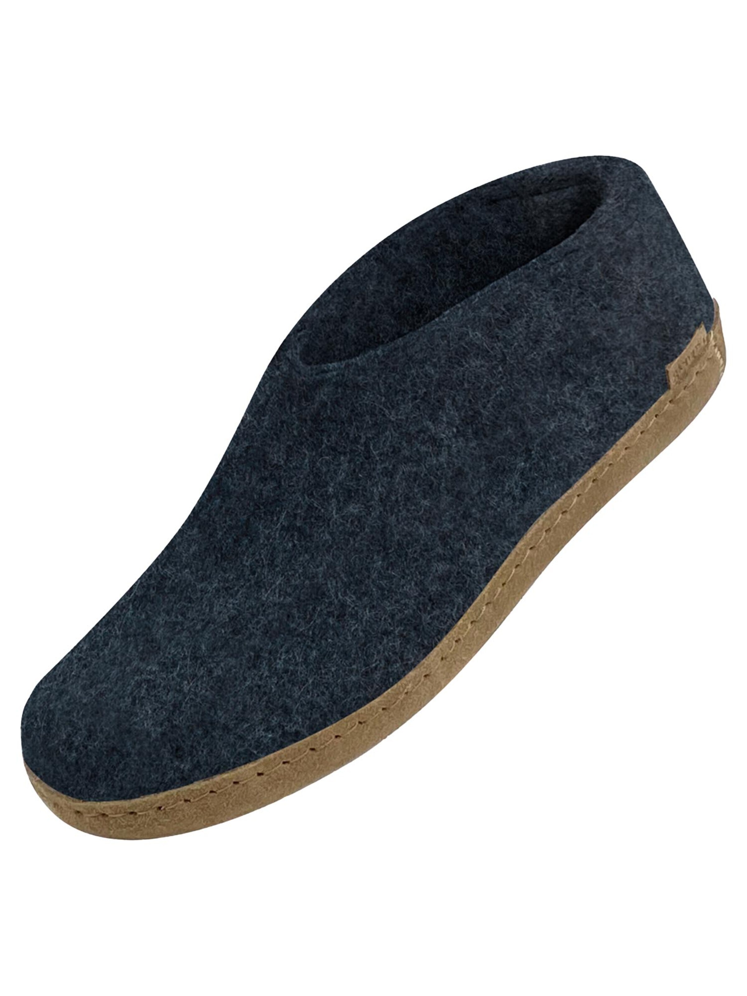 Glerups Slipper 'Ledersohle' in Blue