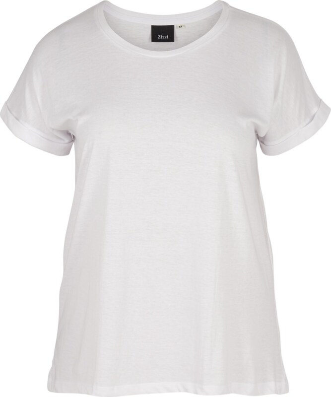 Zizzi T-Shirt 'Mkatja' in Weiß