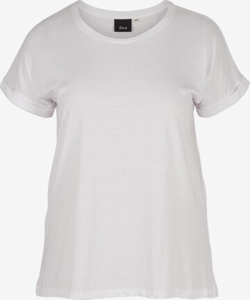 Zizzi - Camiseta 'Mkatja' en blanco: frente