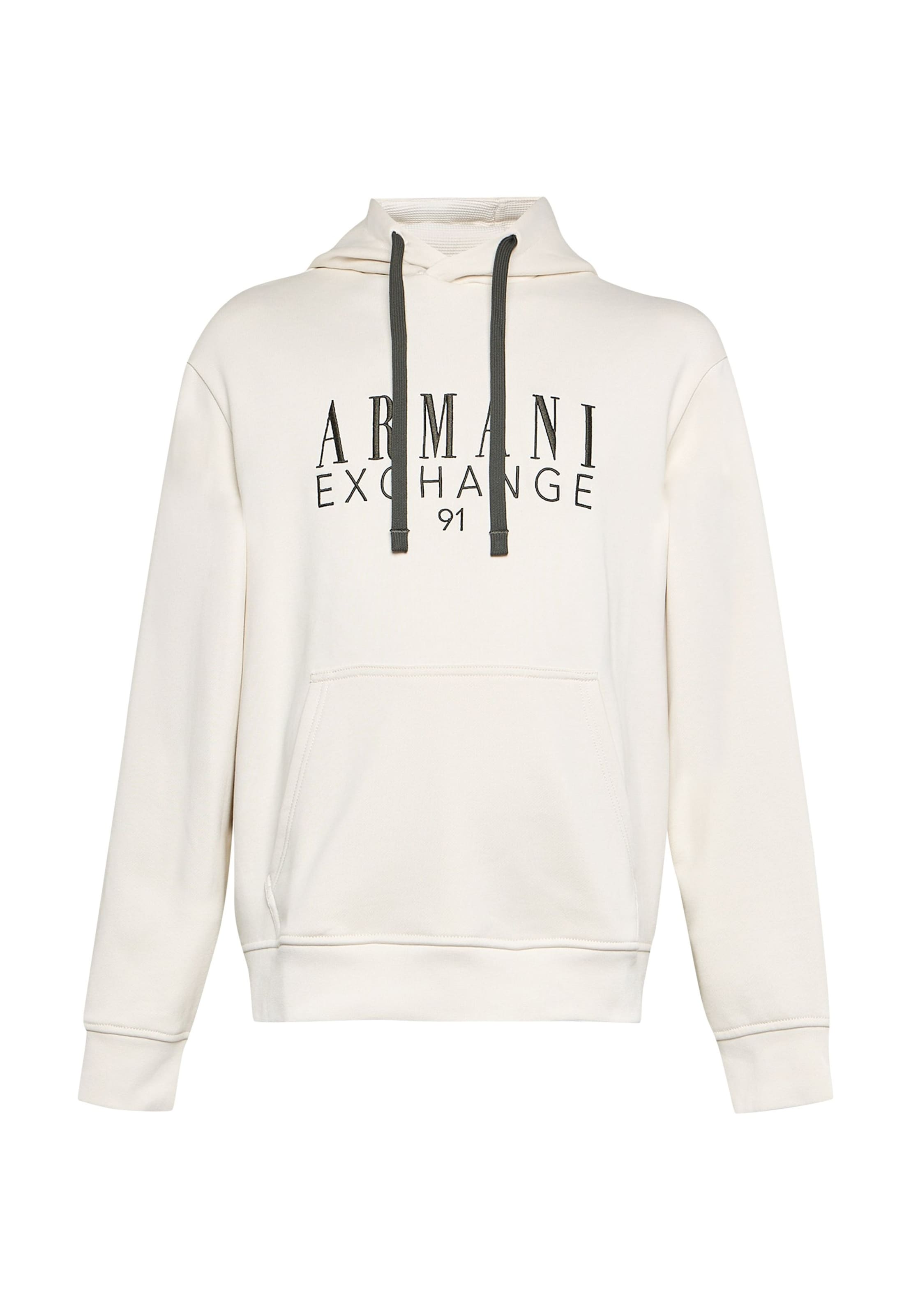 ARMANI EXCHANGE - Sudadera en beige: frente