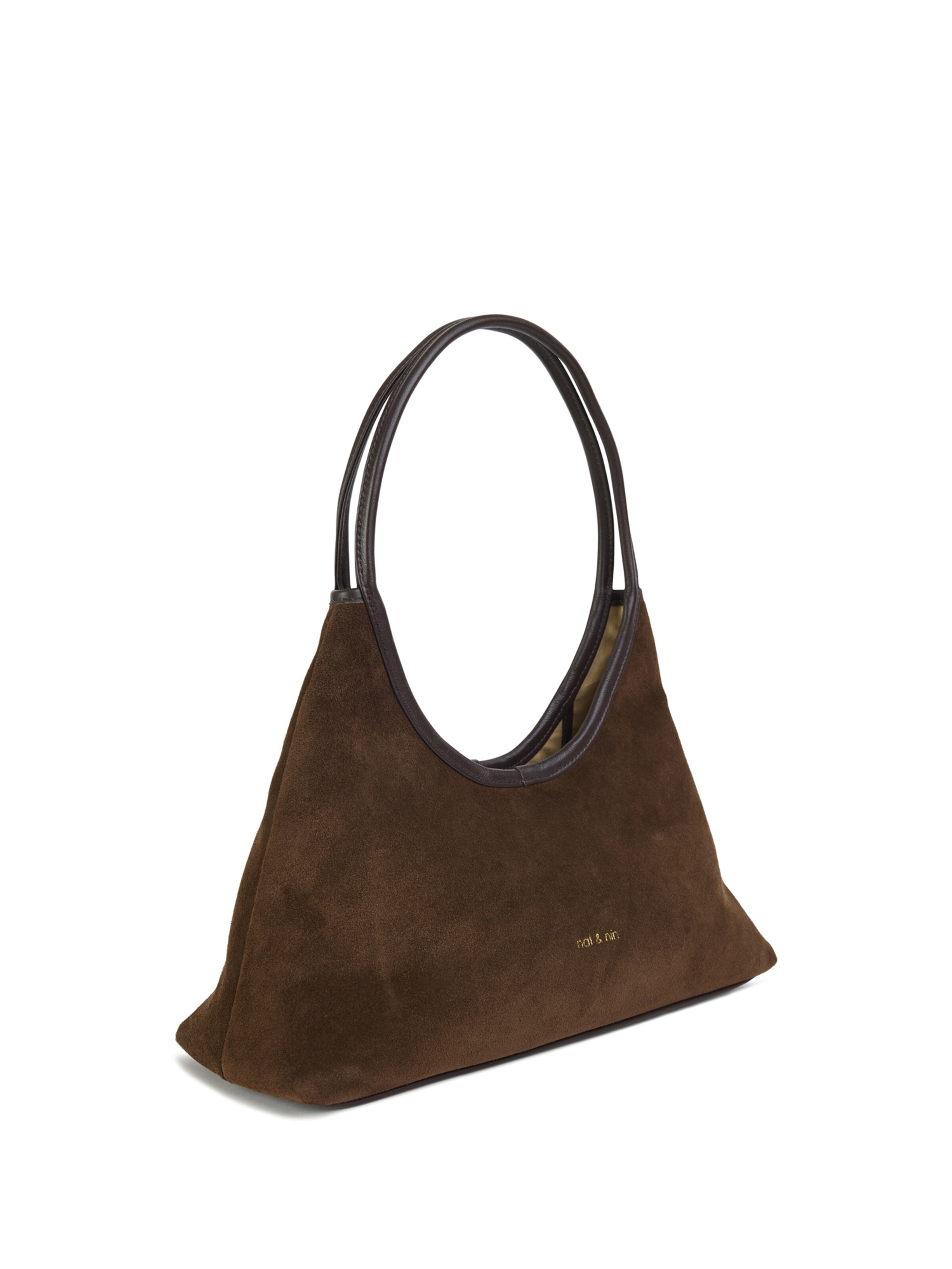 Nat&Nin Ročna torbica 'Milo' | rjava barva