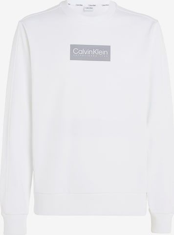 Sweat-shirt Calvin Klein en blanc : devant