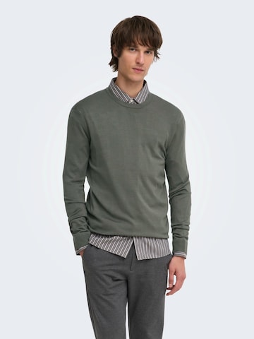 Only & Sons Свитер 'ONSWYLER' в Зеленый: спереди