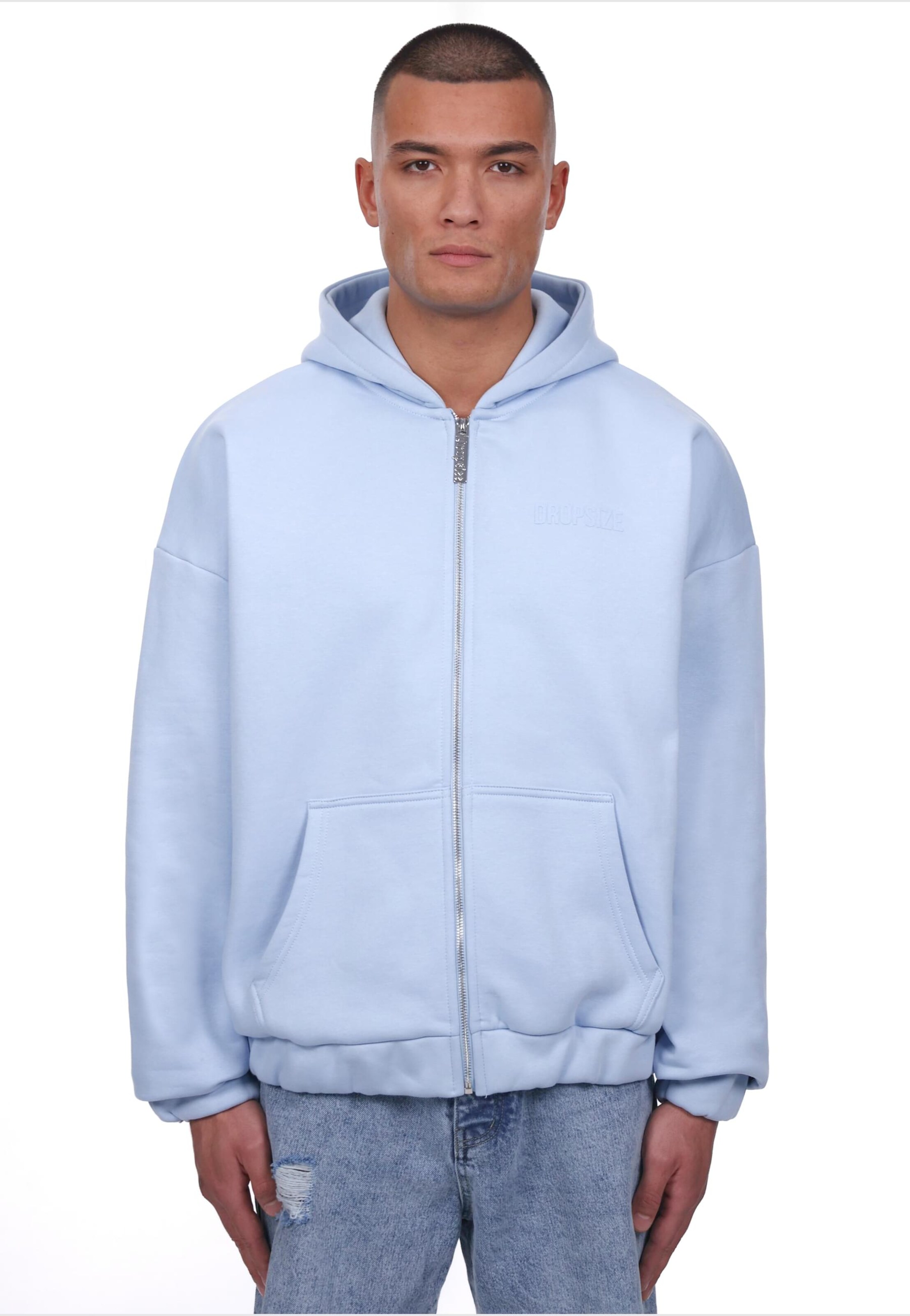 Dropsize Sweatjacke in Blau: Vorderseite