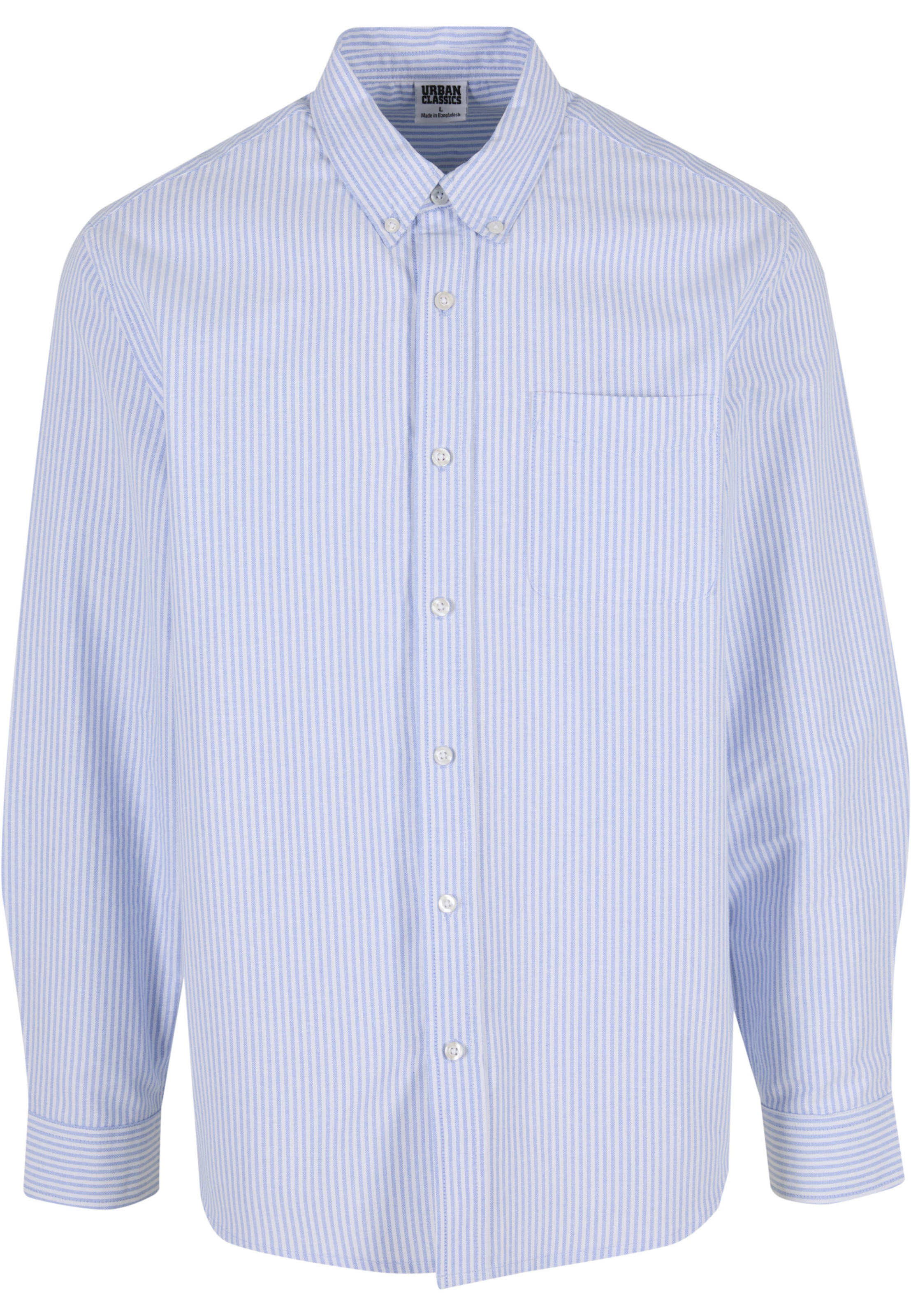 Urban Classics Regular fit Button Up Shirt in Blue: front