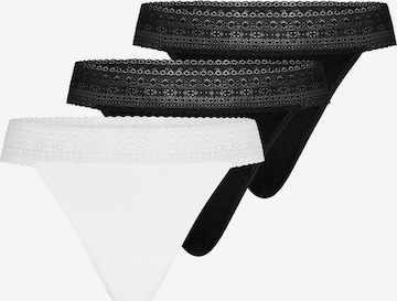 Mey String 'Modal Lace' in Grau: Vorderseite