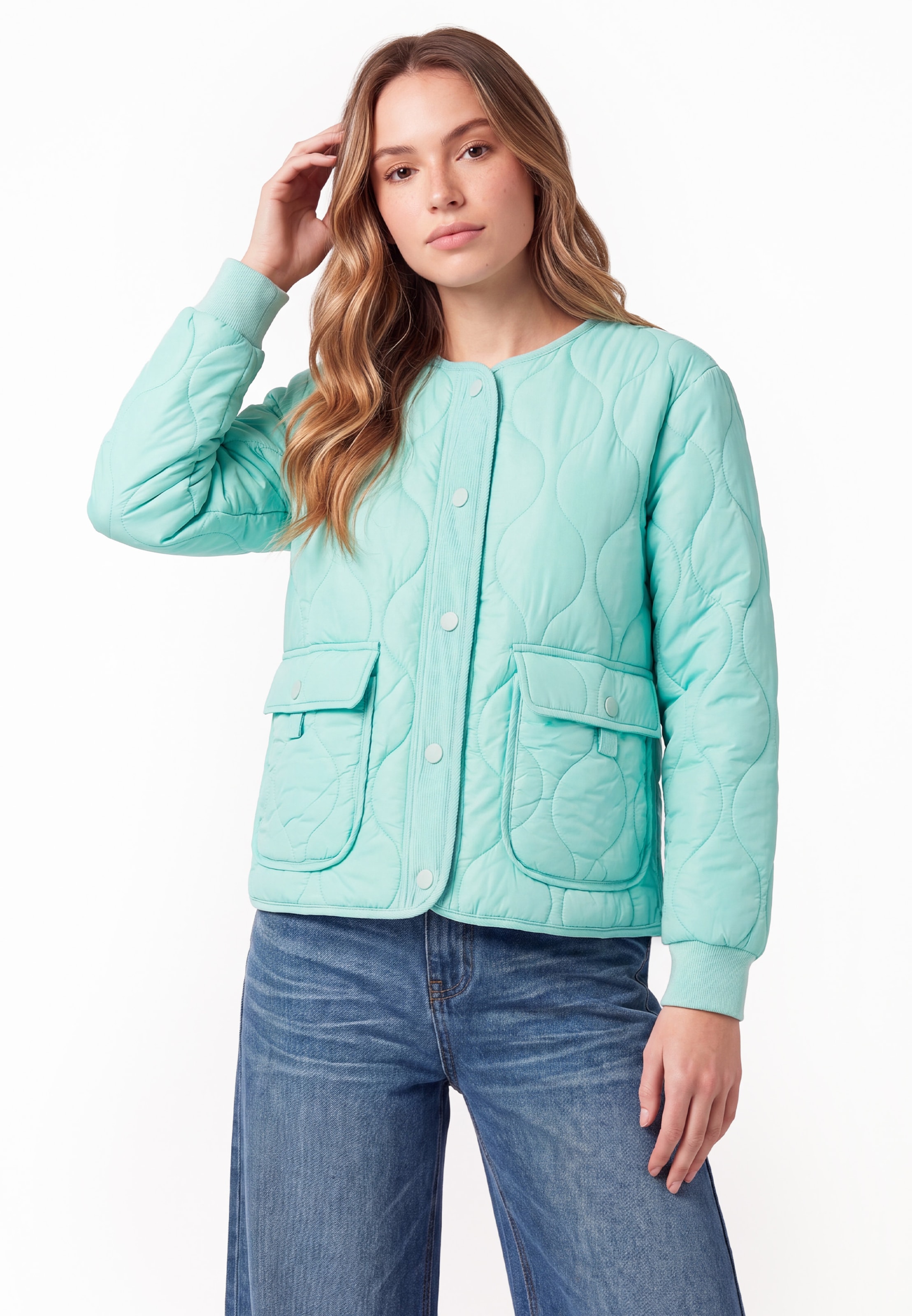 MYMO - Chaqueta de entretiempo en azul: frente