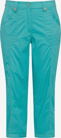 Ulla Popken Regular Pants in Green: front