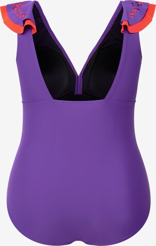 Ulla Popken Swimsuit in Purple