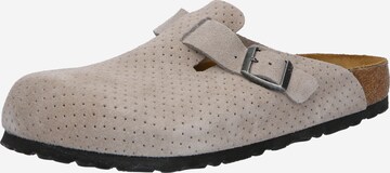 BIRKENSTOCK Mules 'Boston' in Grey: front