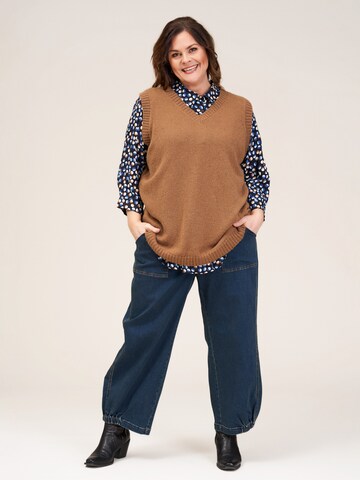 GOZZIP Wide leg Jeans 'Clara Baggy' in Blue