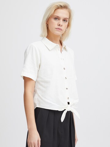 ICHI Blouse 'LINO' in Beige: front